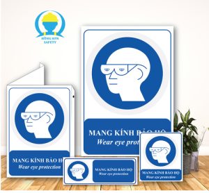 Biển báo đeo kính bảo hộ