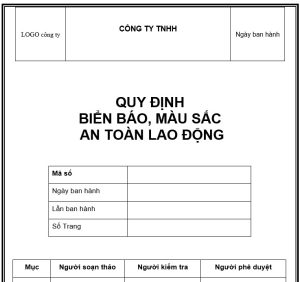 Quy định biển báo an toàn