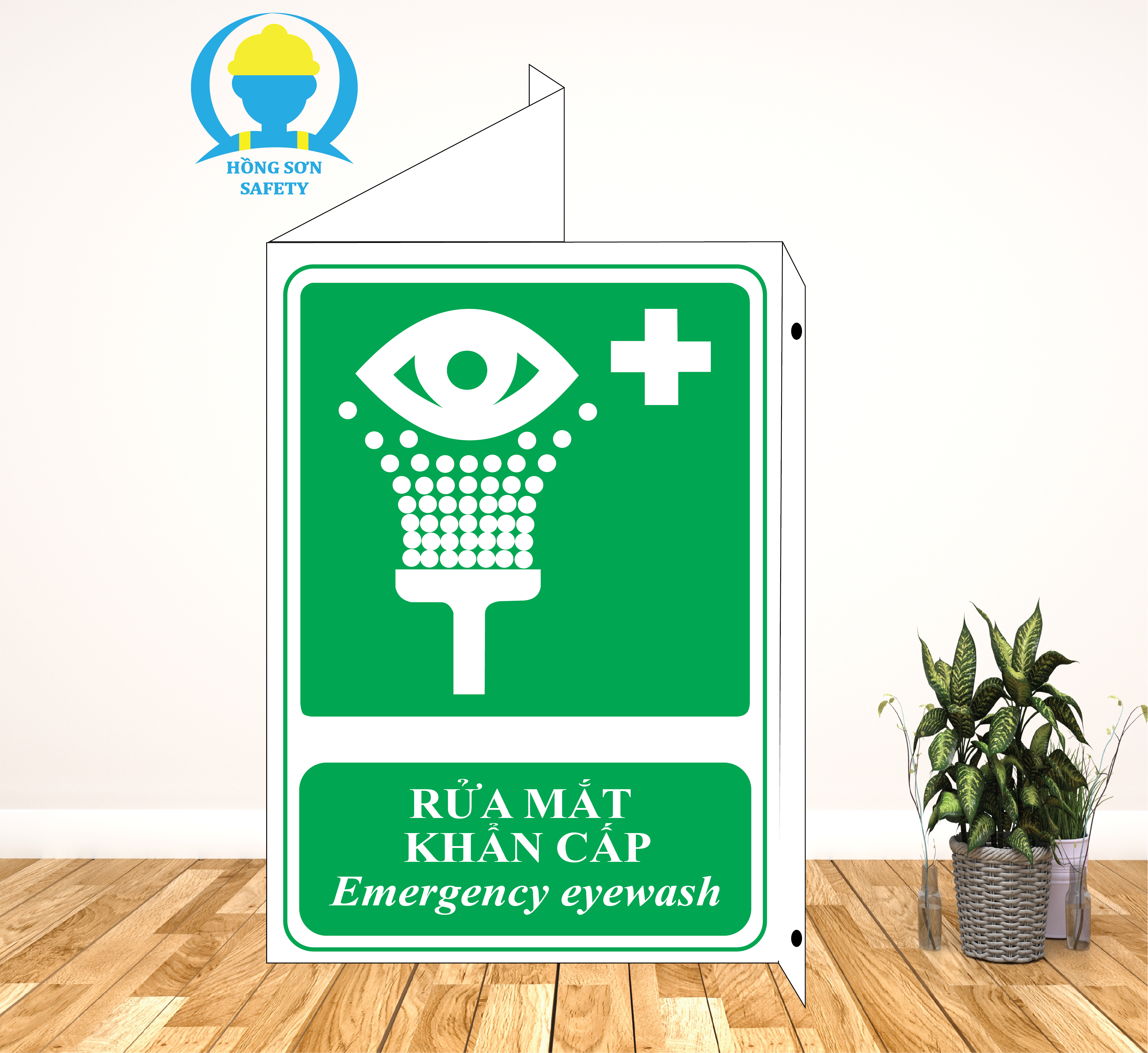 Biển báo vòi rửa mắt khẩn cấp Biển báo vòi rửa mắt khẩn cấp
