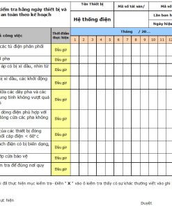 Quy trình quản lý máy móc thiết bị