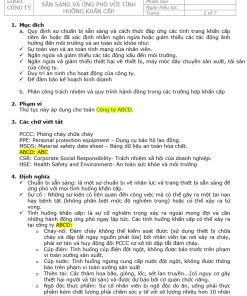 quy trình ứng phó sự cố khẩn cấp