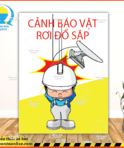 Poster cảnh báo vật rơi đổ sập
