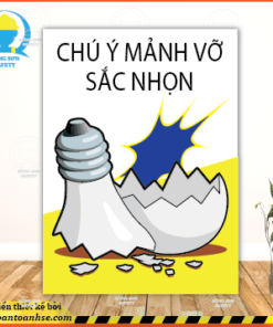 Poster cảnh báo mảnh vỡ sắc nhọn