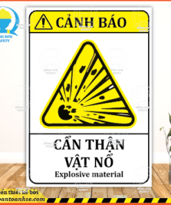 Biển báo cẩn thận vật liệu nổ